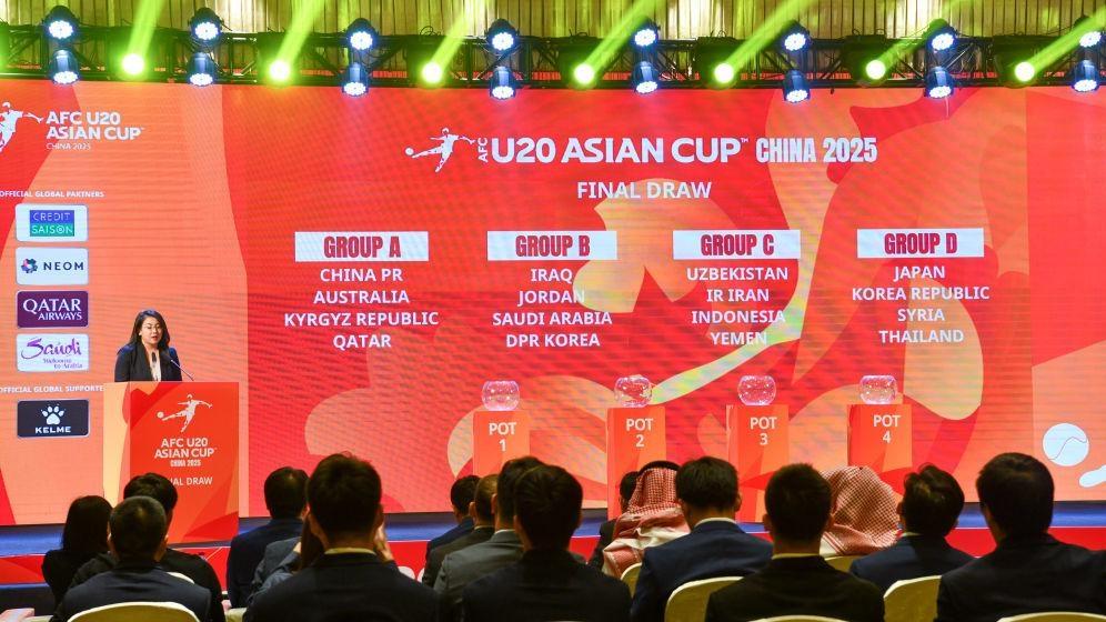 U20亚洲杯抽签 中国队与澳大利亚队同组