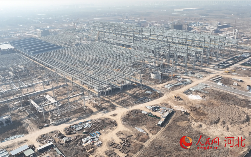河北邢钢公司新厂建设现场。人民网记者 朱延生摄