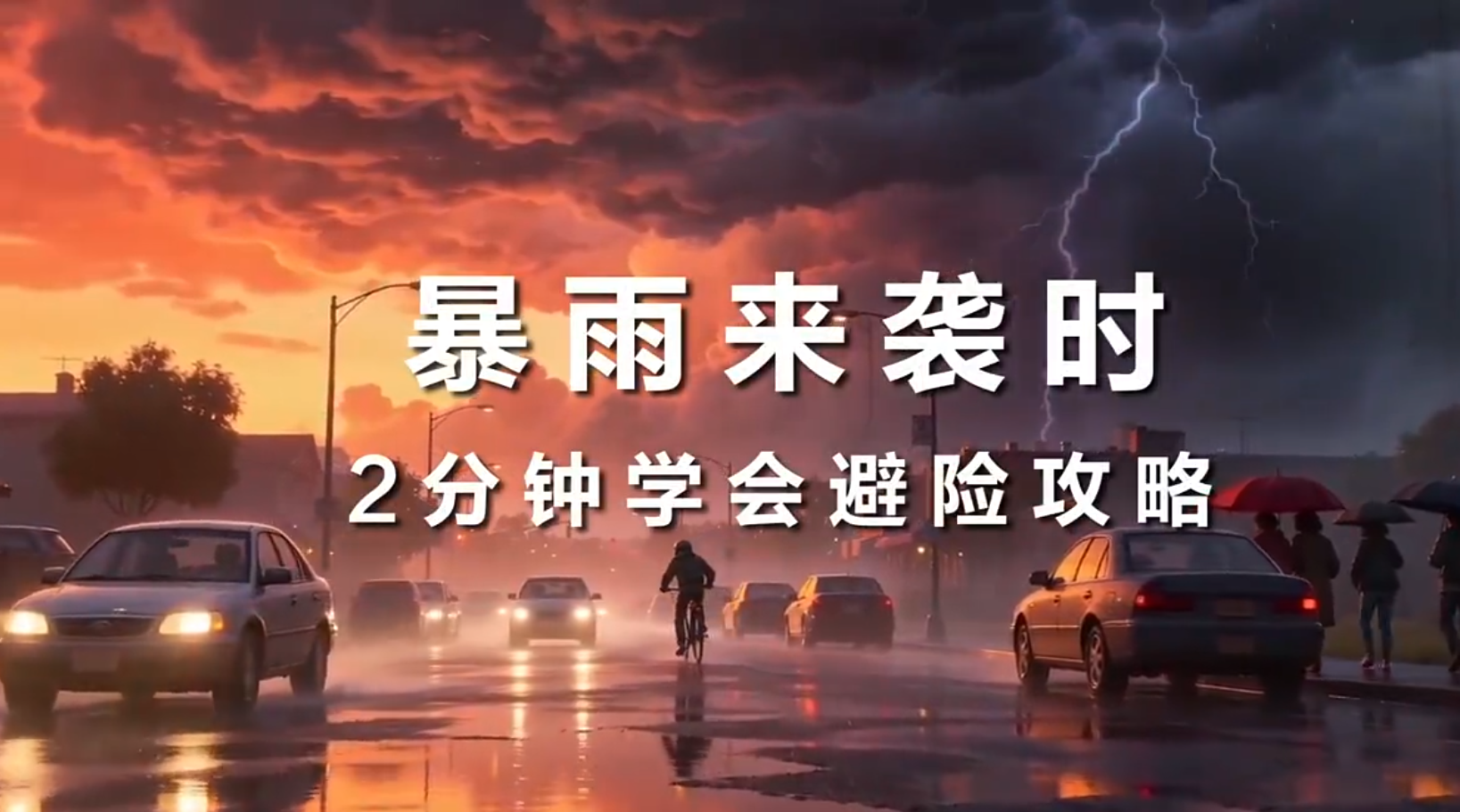 AI制作丨暴雨来袭如何应对?2分钟学会避险攻略